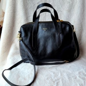 Fossil Genuine Leather Sydney Satchel/Crossbody Tote Bag